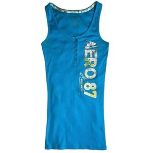 AÉROPOSTALE TANK TOP W/ BRAND LOGO · SIZE S